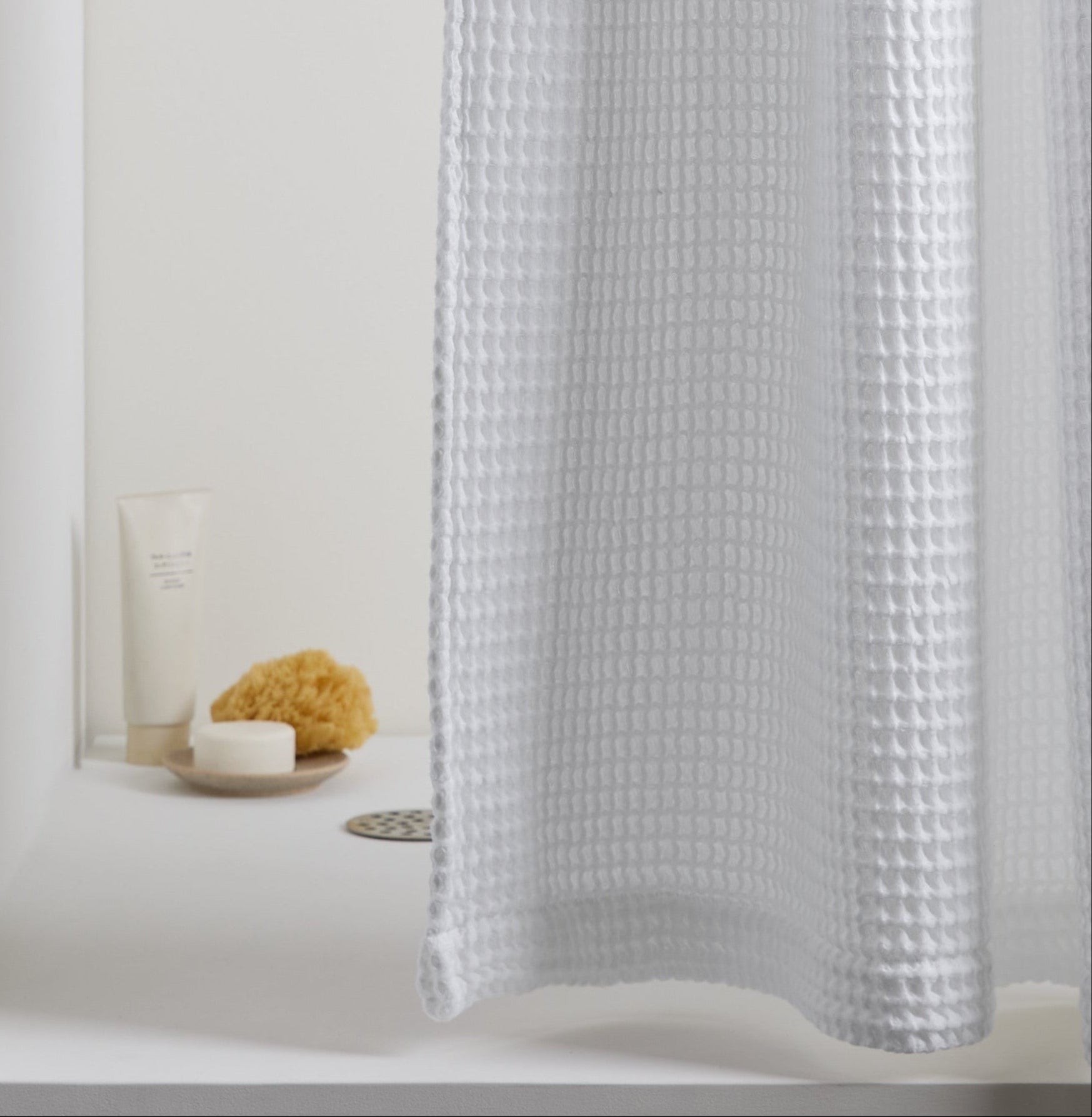 Waffle Shower Curtain (White) – Parachute Home