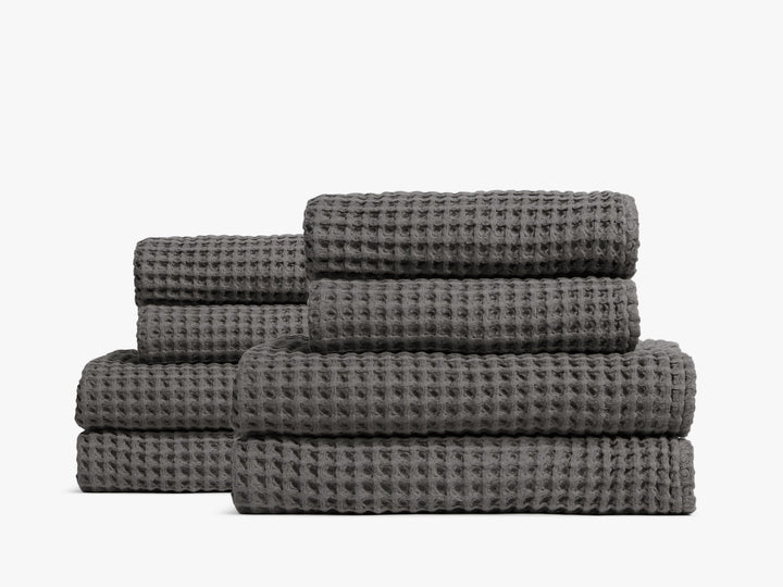 4+4 Waffle Bath Bundle - Charcoal