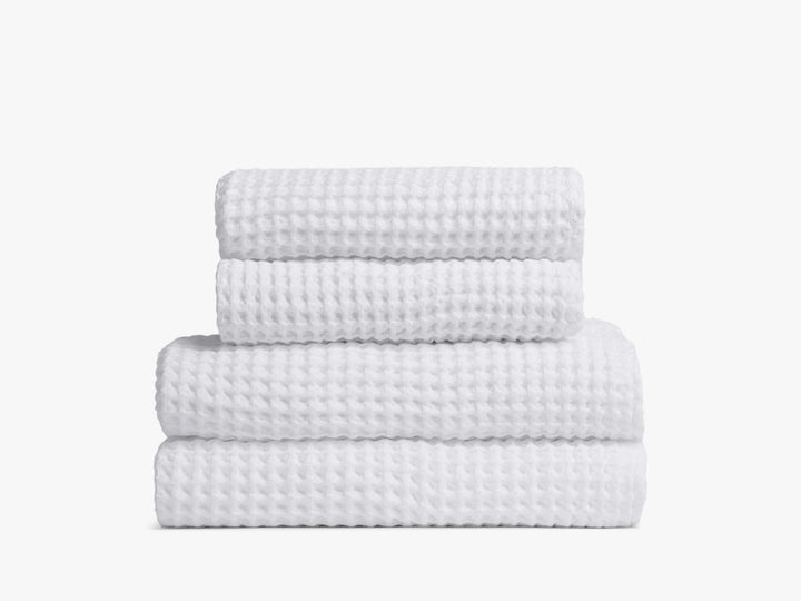 2+2 Waffle Bath Bundle - White