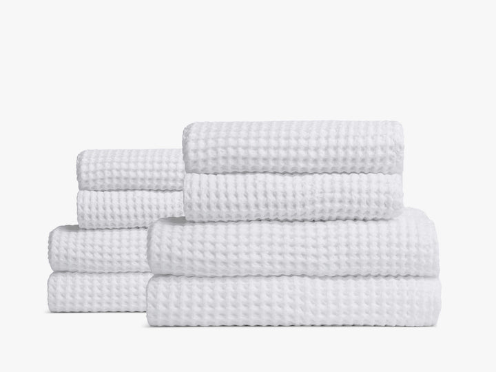 4+4 Waffle Bath Bundle - White