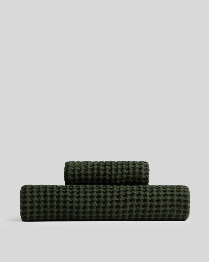 Waffle Towels (Evergreen)