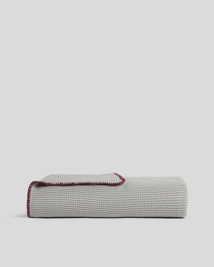 Whipstitch Throw (Light Grey)